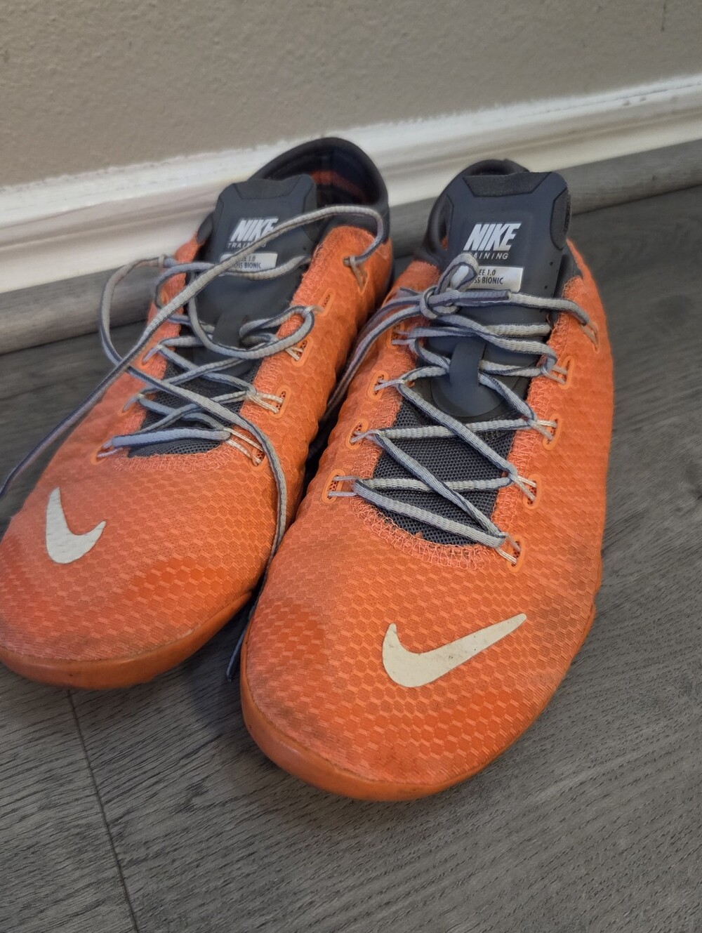 Women's Nike Free Cross Bionic 1.0 Spikeless Orange Track Shoes 641530-801  US 9